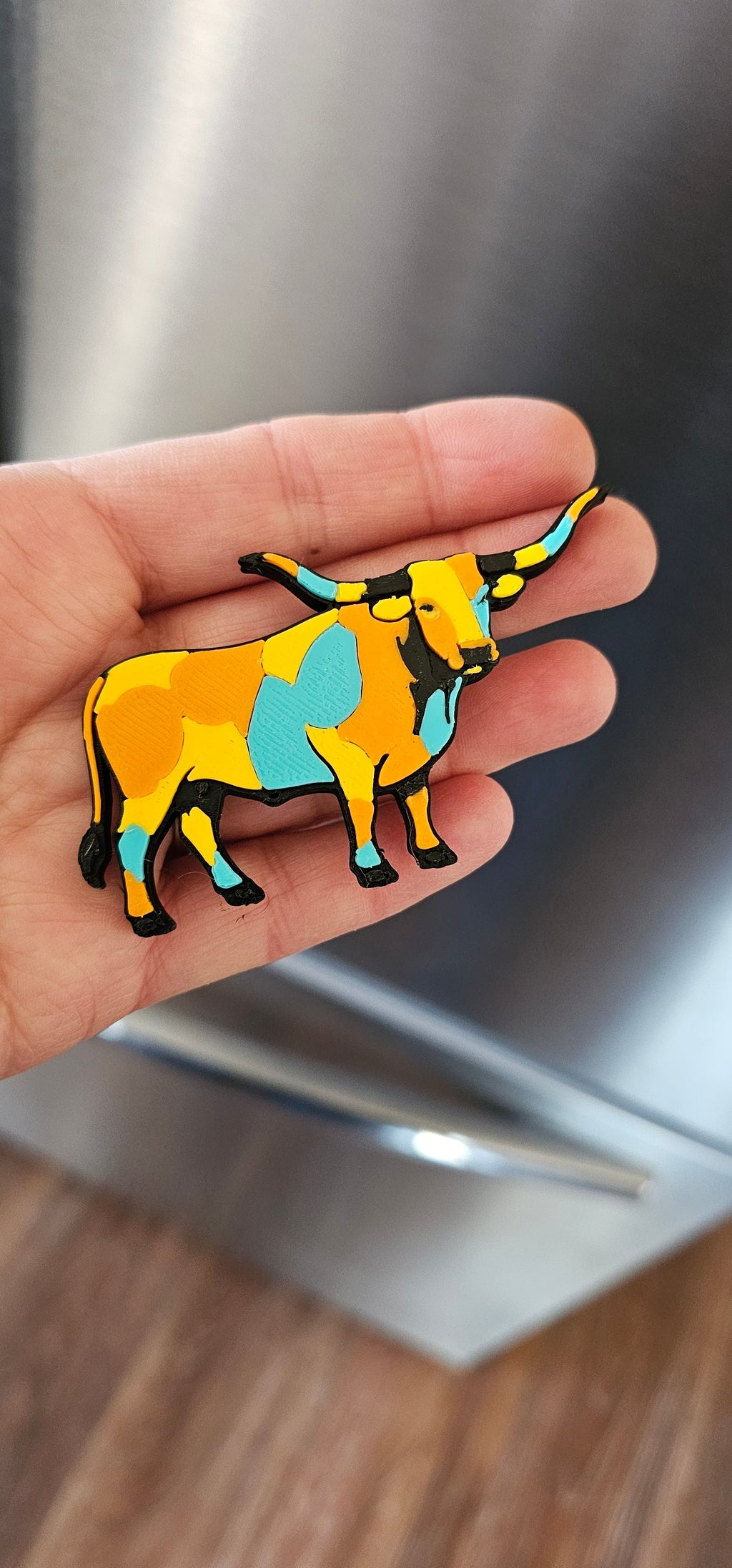 3d Printed Farm Western Longorn Horse Cow Magnet Made in America by Baha Ranch Western Wear - product image 3