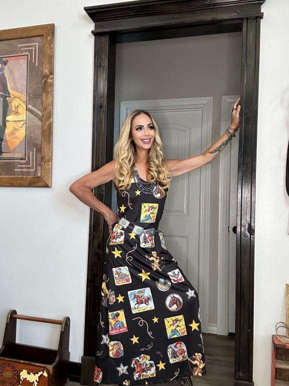 Baha Ranch Vintage Cowgirl Collage Western Sun Dress by Baha Ranch Western Wear - product image 9