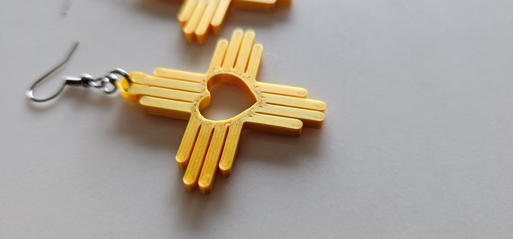 3D Print New Mexico Zia Earrings Made in America by Baha Ranch Western Wear - product image 3