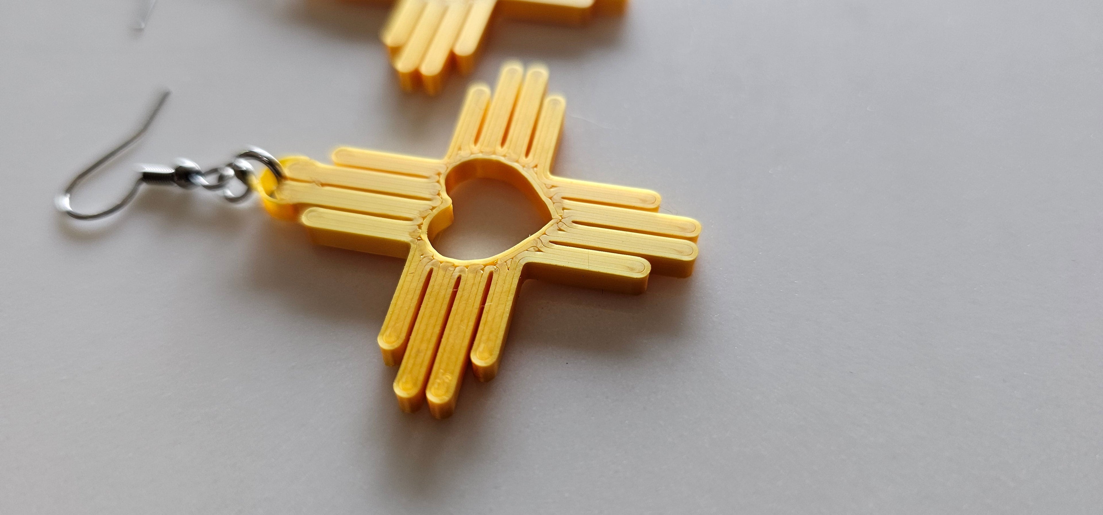 3D Print New Mexico Zia Earrings Made in America by Baha Ranch Western Wear - product image 3