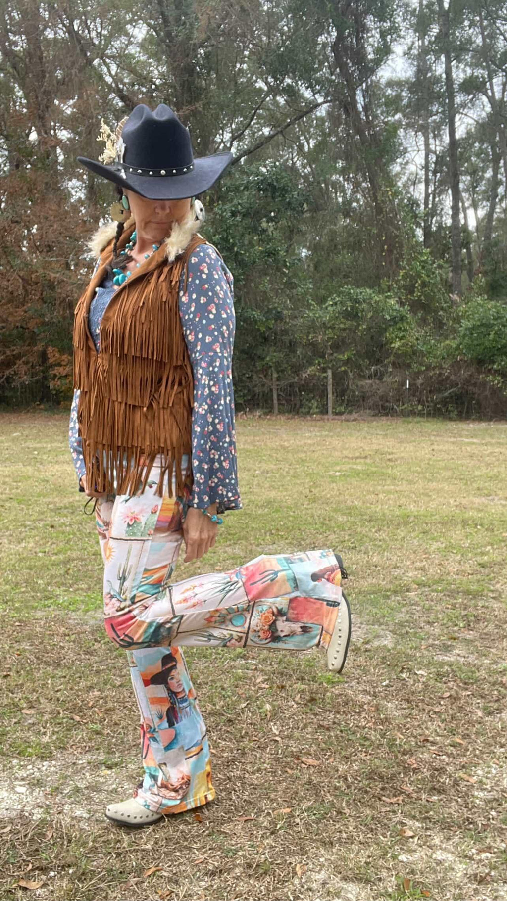 Baha Ranch Colores de Mexico Flare Pants Pictures of the Southwest by Baha Ranch Western Wear - product image 8