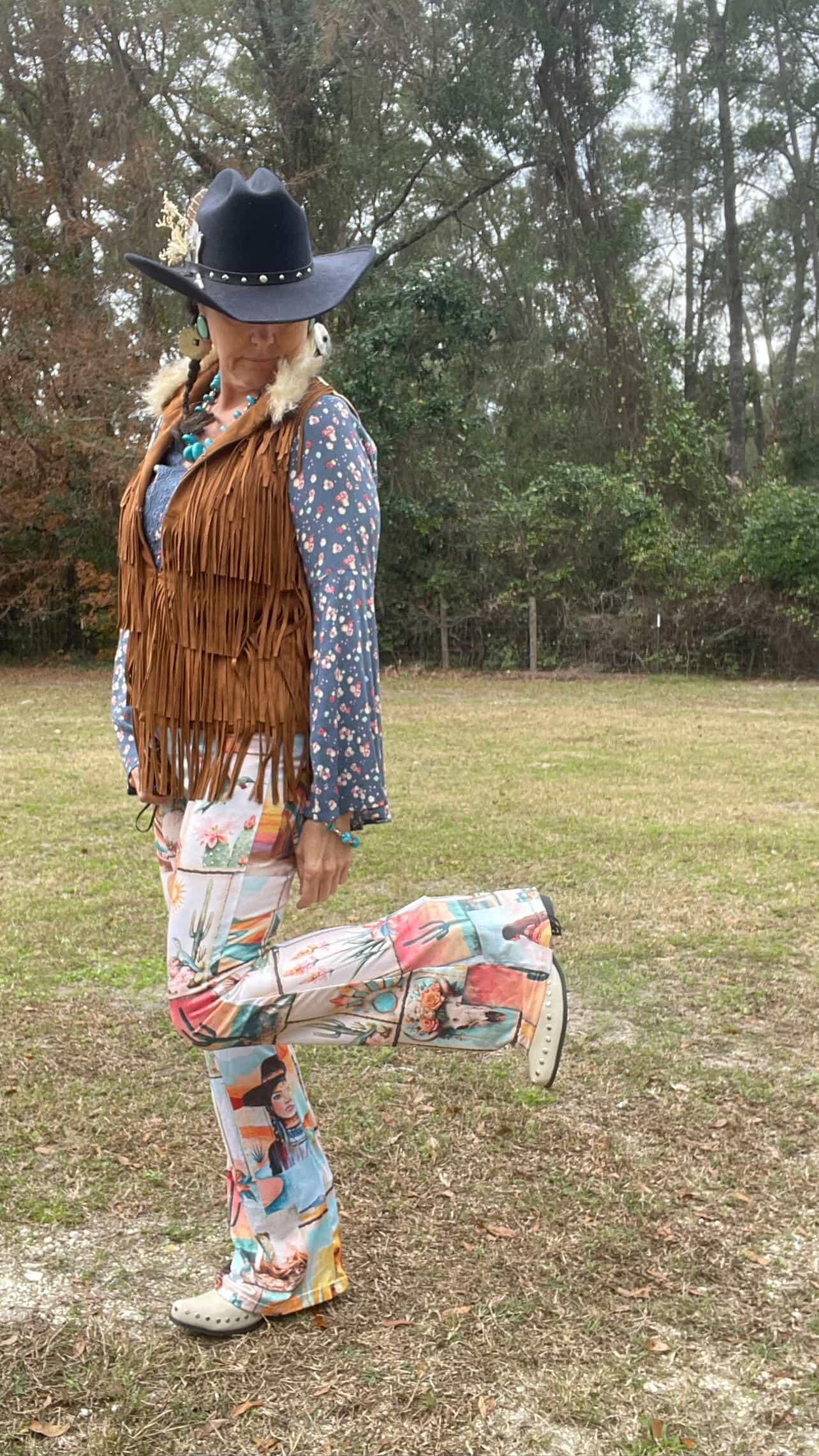 Baha Ranch Colores de Mexico Flare Pants Pictures of the Southwest by Baha Ranch Western Wear - product image 8