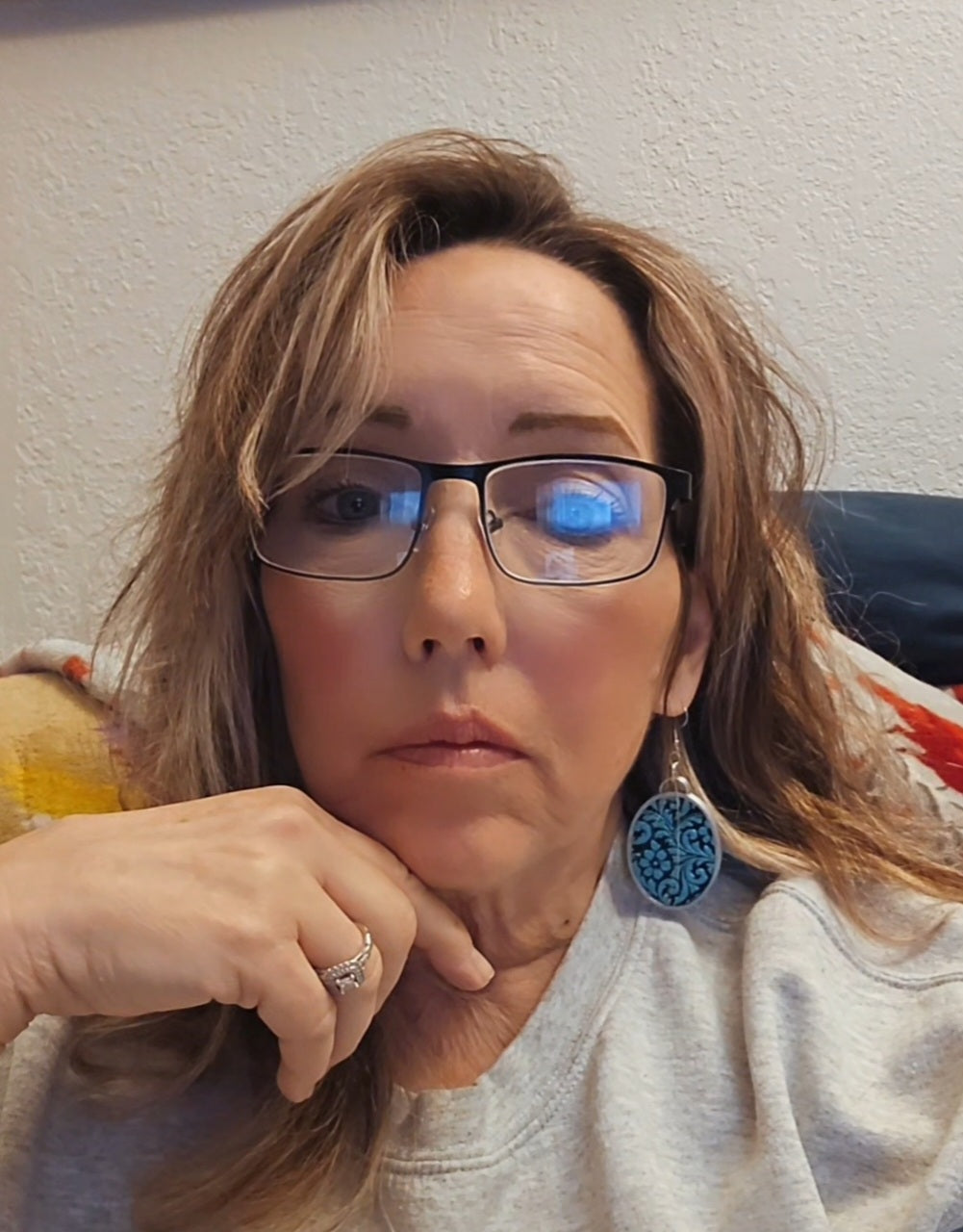 3D Print Western Tooled Turquoise Earrings Made in America by Baha Ranch Western Wear - product image 6