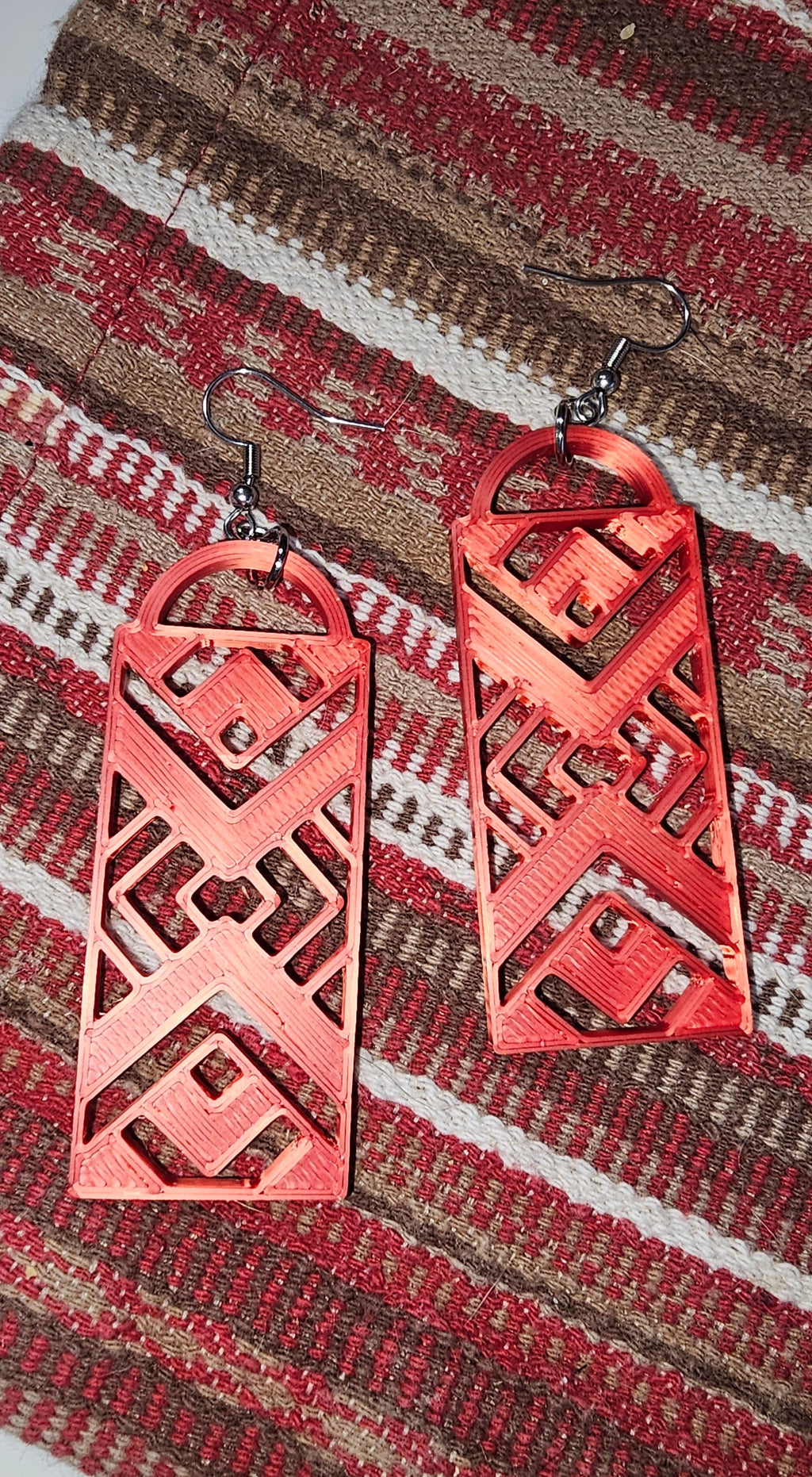 3D Print Southwest Aztec Western Earrings Made in America choice of colors by Baha Ranch Western Wear - product image 2
