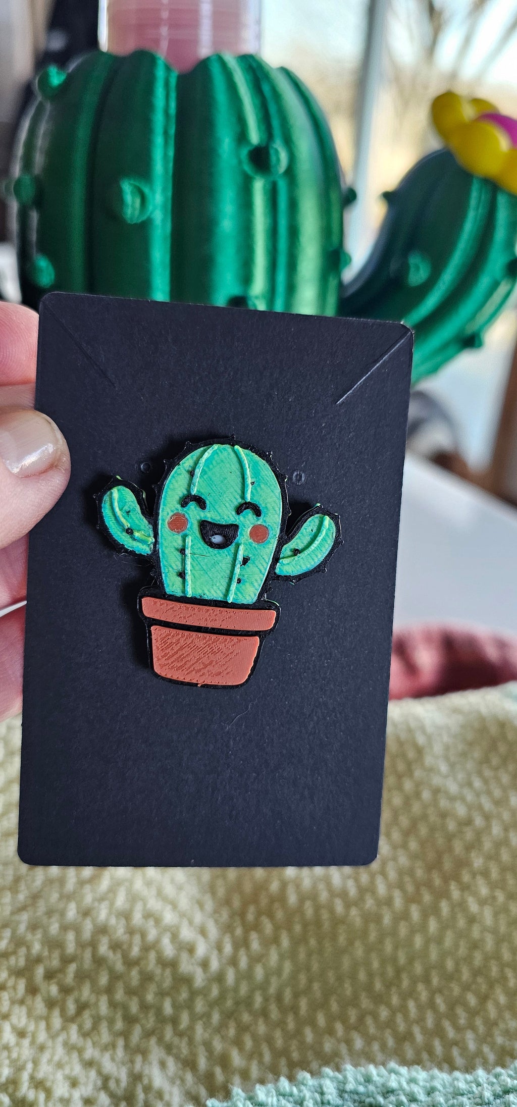 3d Happy Cactus Hat Pin by Baha Ranch Western Wear - product image 2