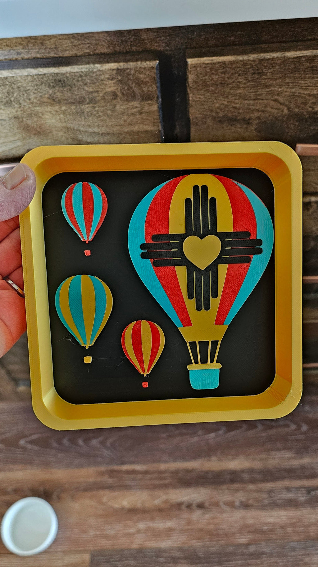 Baha Ranch Zia Balloon Fiesta New Mexico 3D Accessory Tray Made in America by Baha Ranch Western Wear