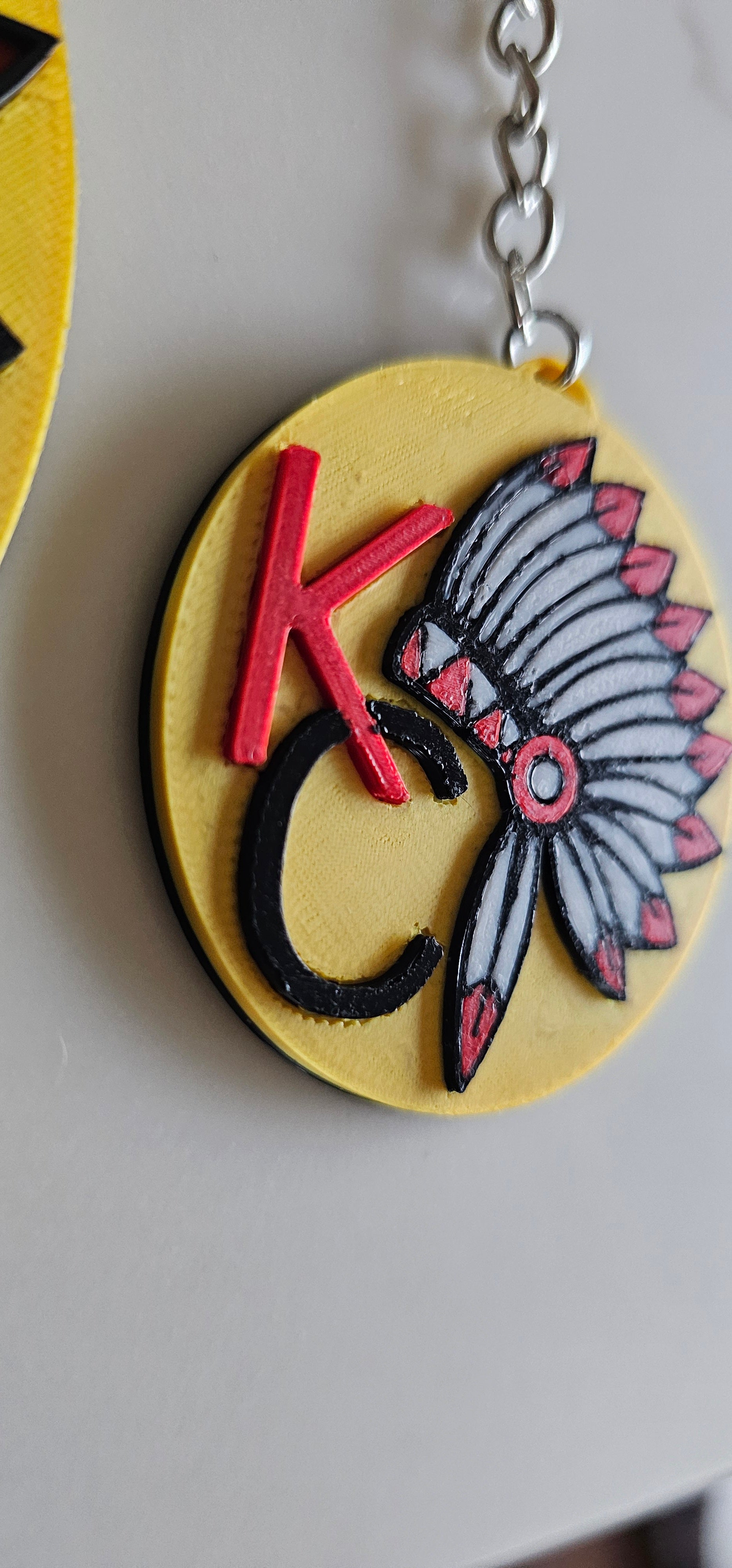3D Print Chiefs Kc Kansas City Football Ornament or Keychain by Baha Ranch Western Wear - product image 2