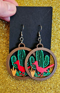 3D Print Zia New Mexico Cactus Earrings Made in America by Baha Ranch Western Wear - product image 5