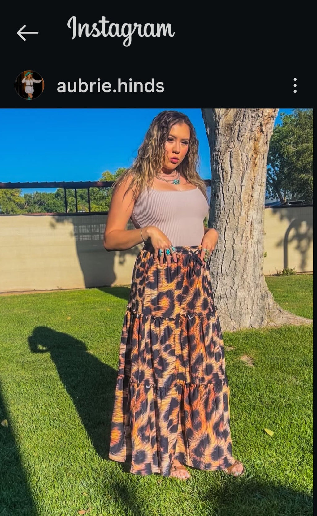 Baha Ranch Retro Pop Western Leopard Print Maxi Prairie Skirt by Baha Ranch Western Wear - product image 11
