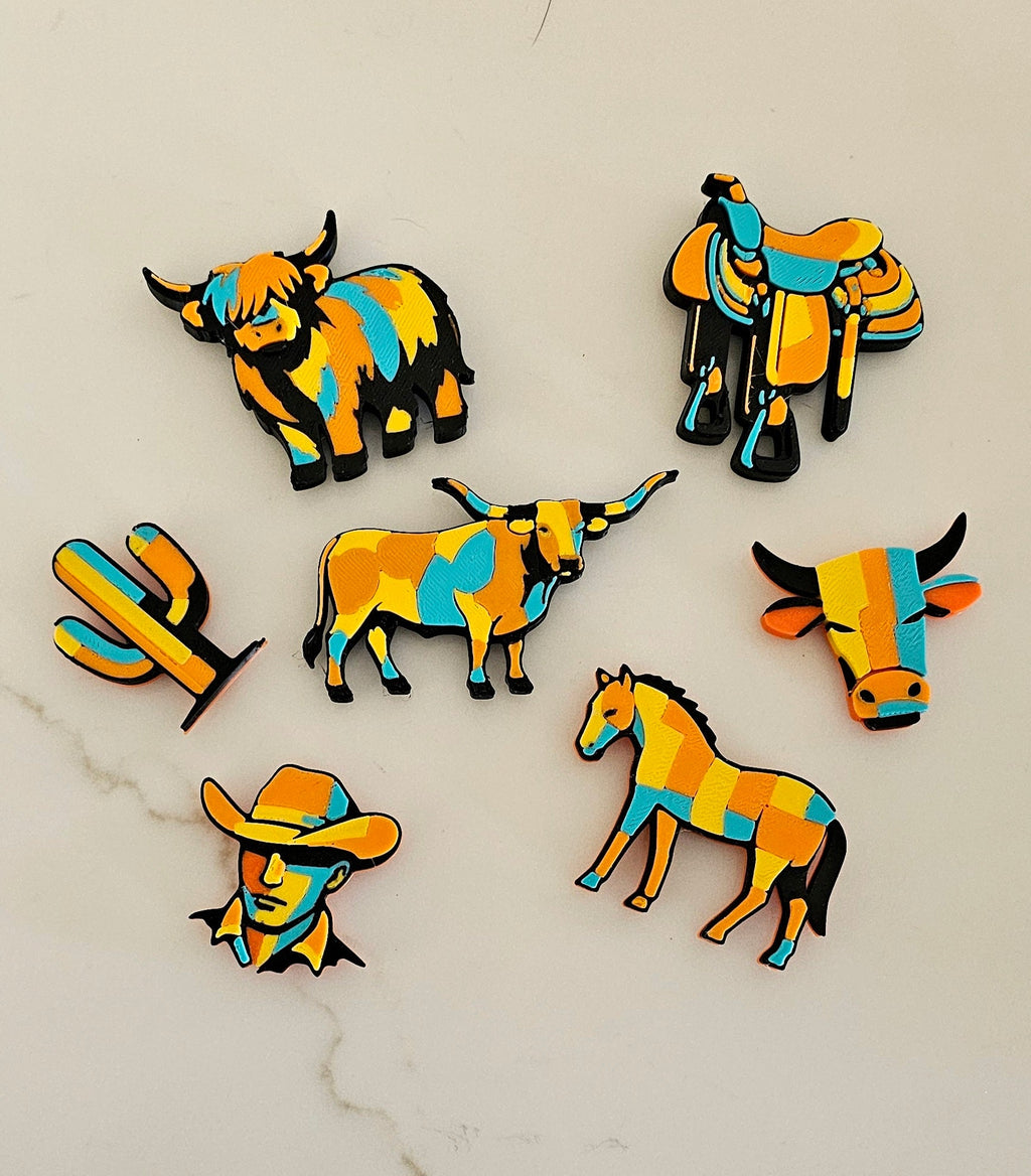 3d Printed Farm Western Longorn Horse Cow Magnet Made in America by Baha Ranch Western Wear - product image 7