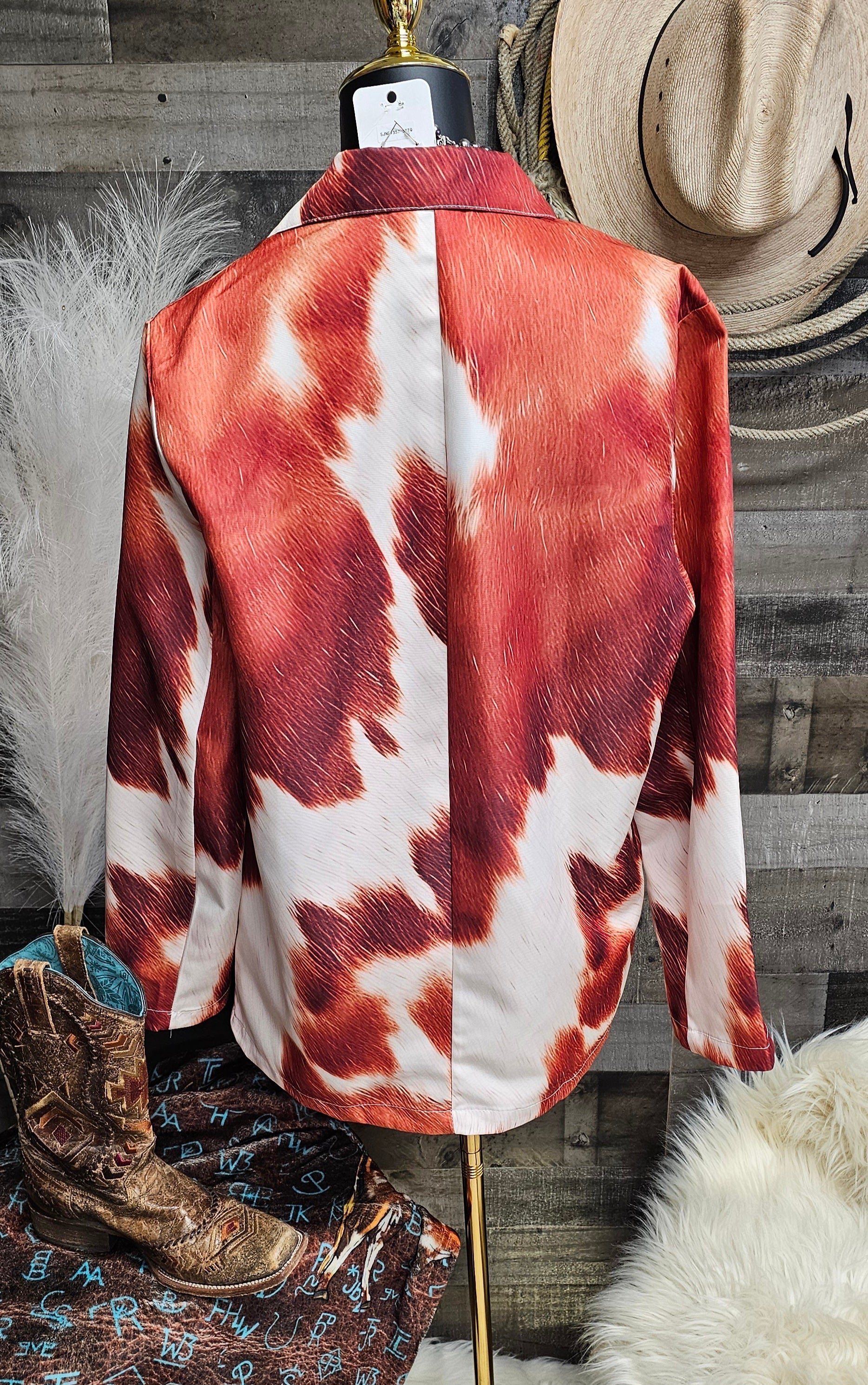 Baha Ranch Cowhide Print blazer by Baha Ranch Western Wear - product image 3