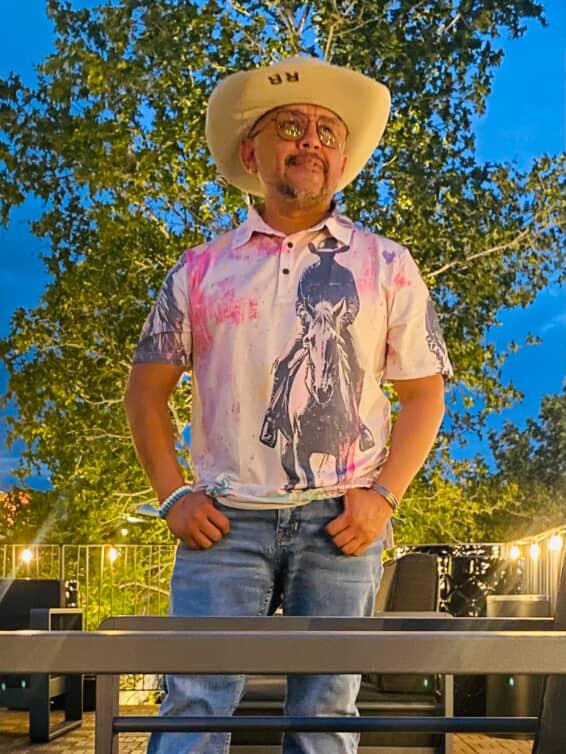 Baha Ranch Retro Pop Western Trail Ride Polo Shirt by Baha Ranch Western Wear