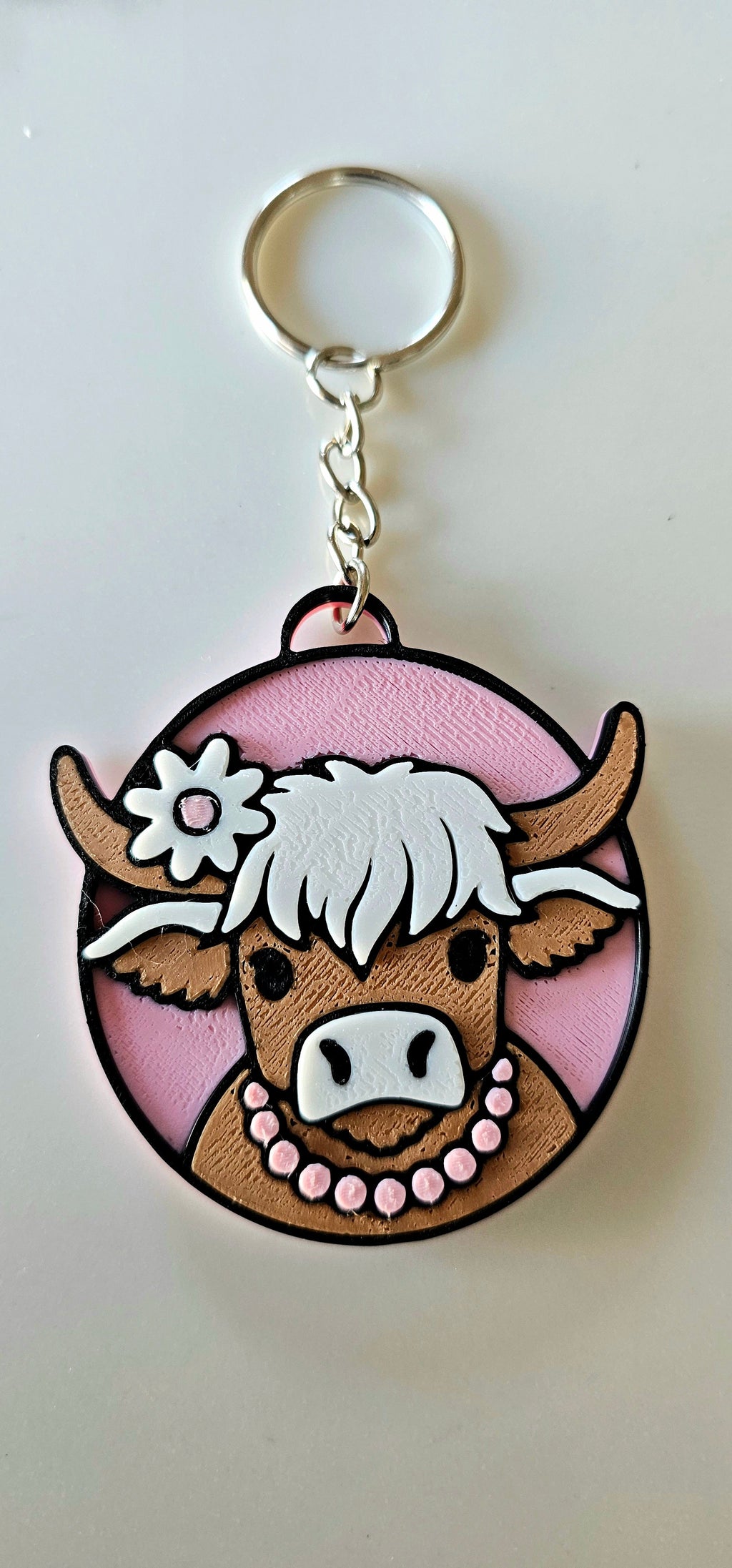 3d Western Cowgirl Cowboy Highland Cow Theme - Necklace, Purse Charm, Earrings, Keychain, Magnet by Baha Ranch Western...