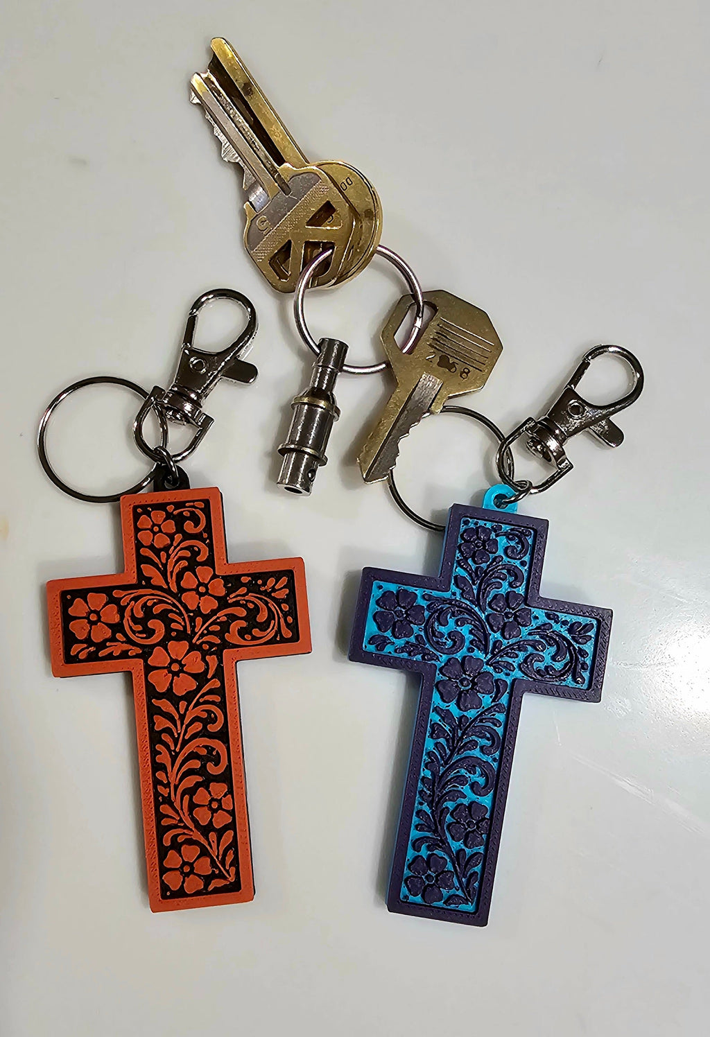 Baha Ranch 3D Faith Tooled Wall Cross or Keychain/Purse Charm Made in America by Baha Ranch Western Wear - product image 10