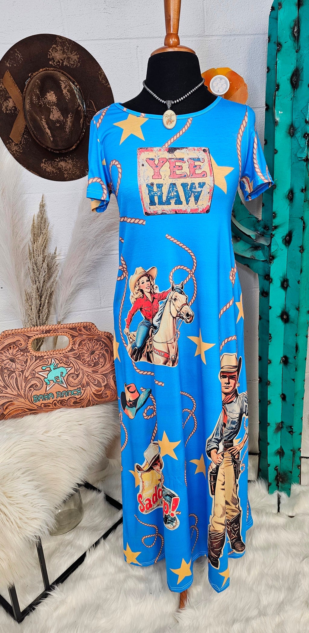 Baha Ranch Vintage Cowgirl Western Dress by Baha Ranch Western Wear