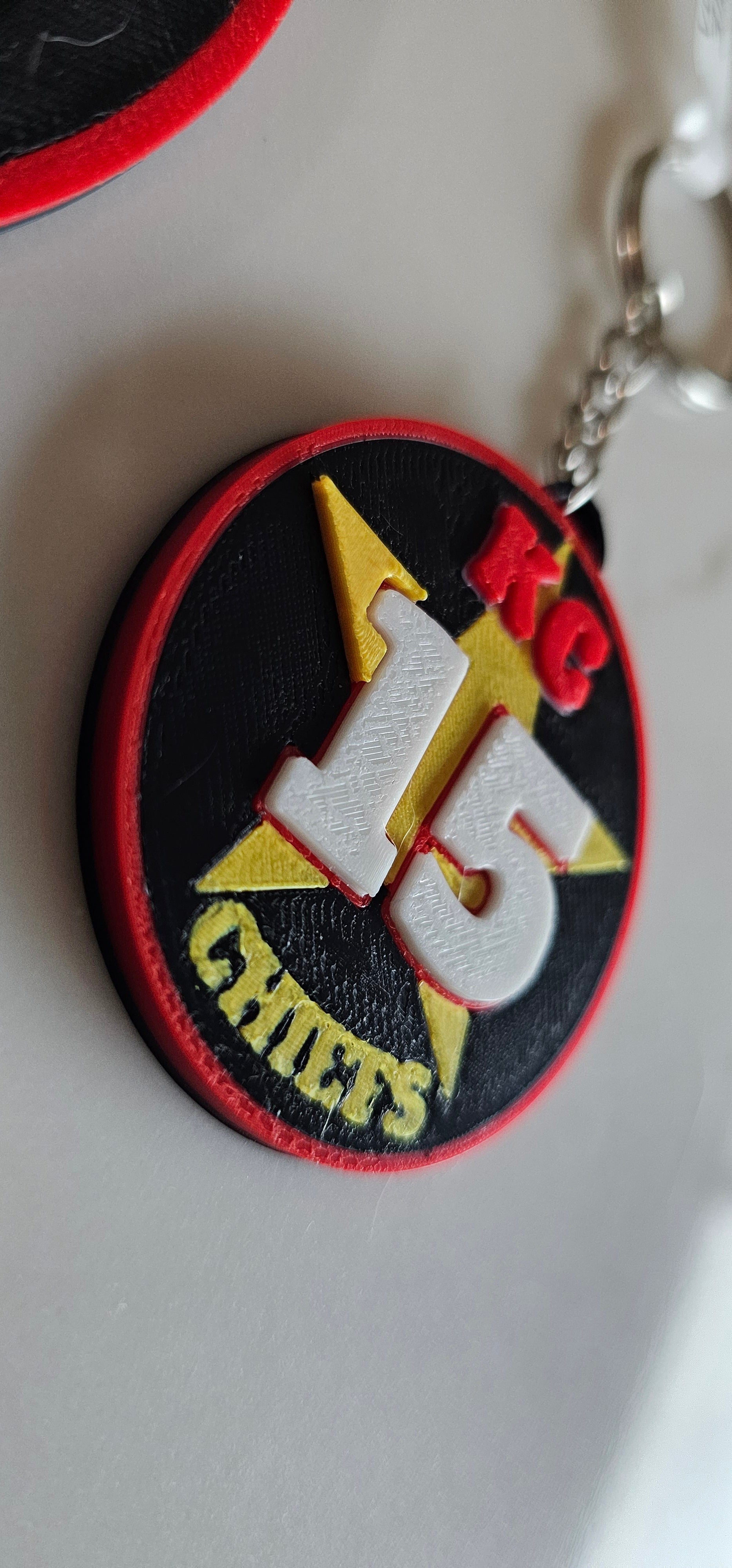 3D Print Chiefs Kc 15 Mahomes Kansas City Patrick Football Ornament or Keychain by Baha Ranch Western Wear - product image 2
