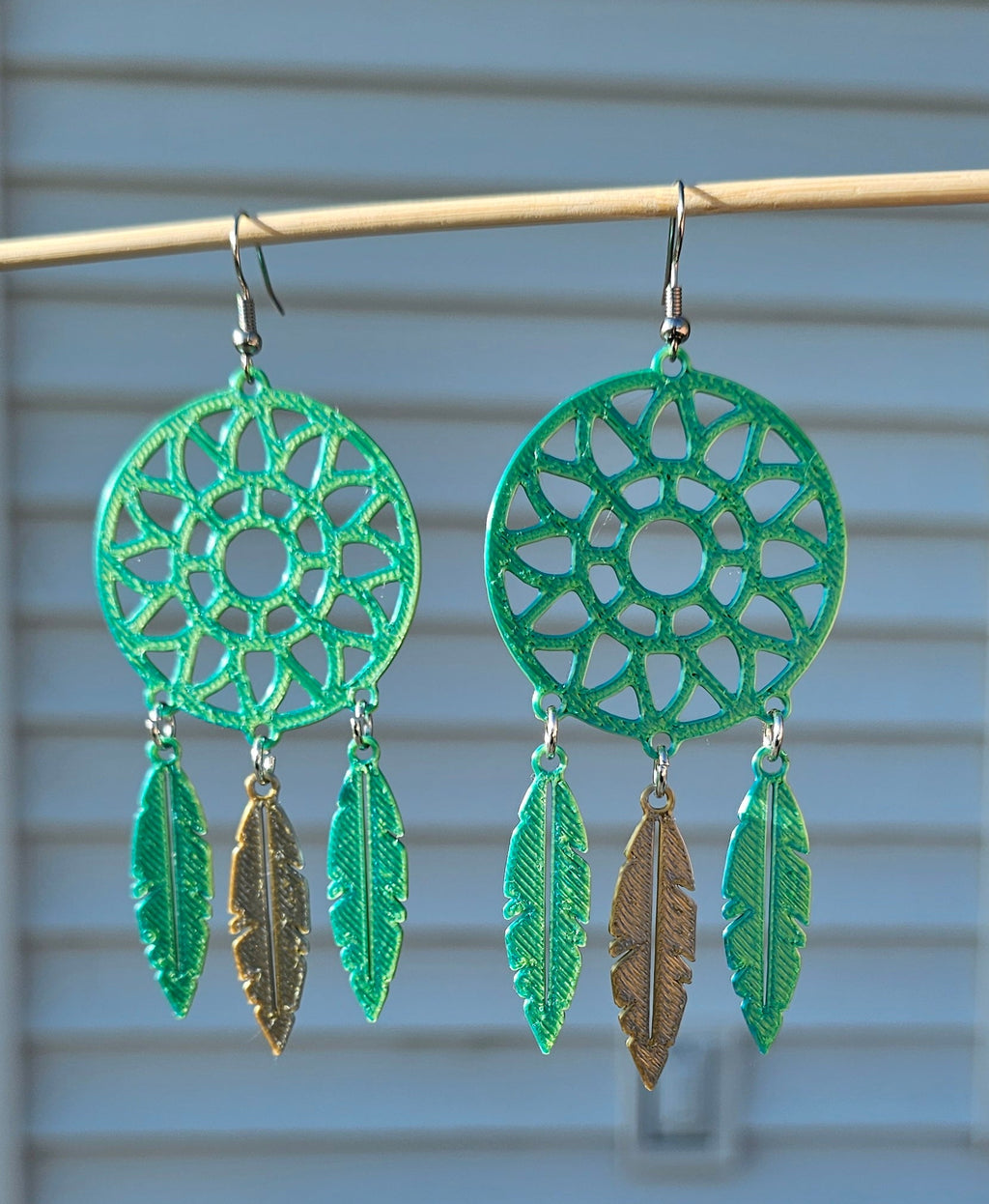 3D Print Dreamcatcher Boho Earrings Made in America by Baha Ranch Western Wear - product image 2