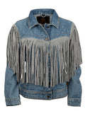 Mason Denim Fringe Jacket by Baha Ranch Western Wear