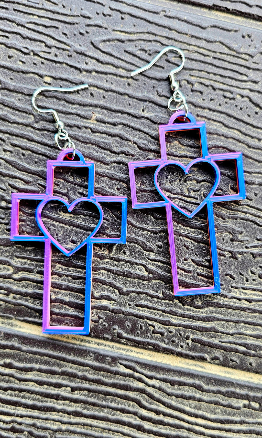 3D Print Christian Cross Faith Earrings Made in America by Baha Ranch Western Wear - product image 2