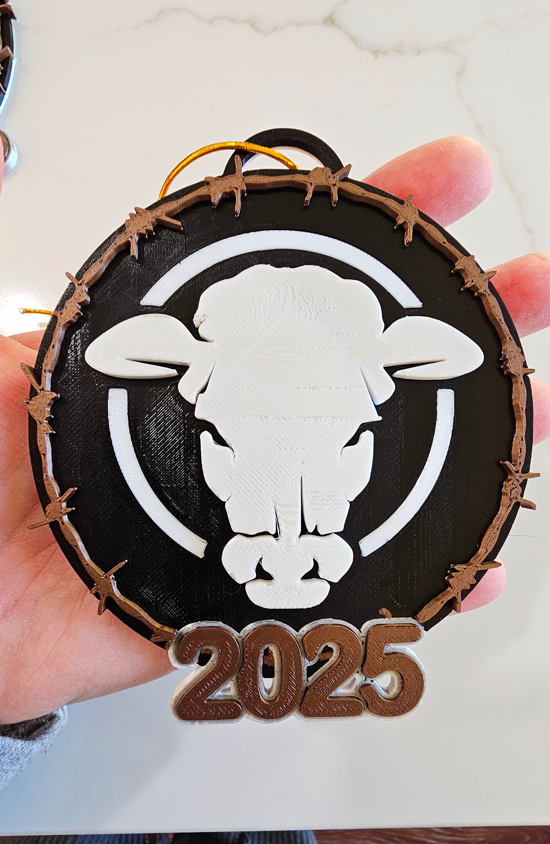 3D Print Western Barbwire Christmas Ornaments Made in America by Baha Ranch Western Wear - product image 4