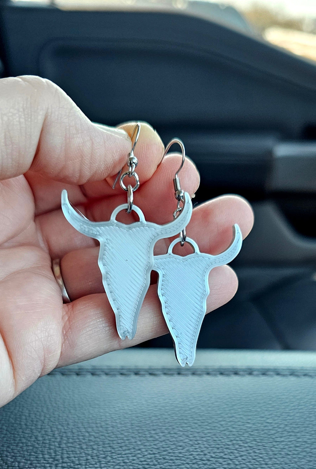 Baha Ranch 3D Print Silver Silk western Earrings Choice of styles Made in America by Baha Ranch Western Wear - product...