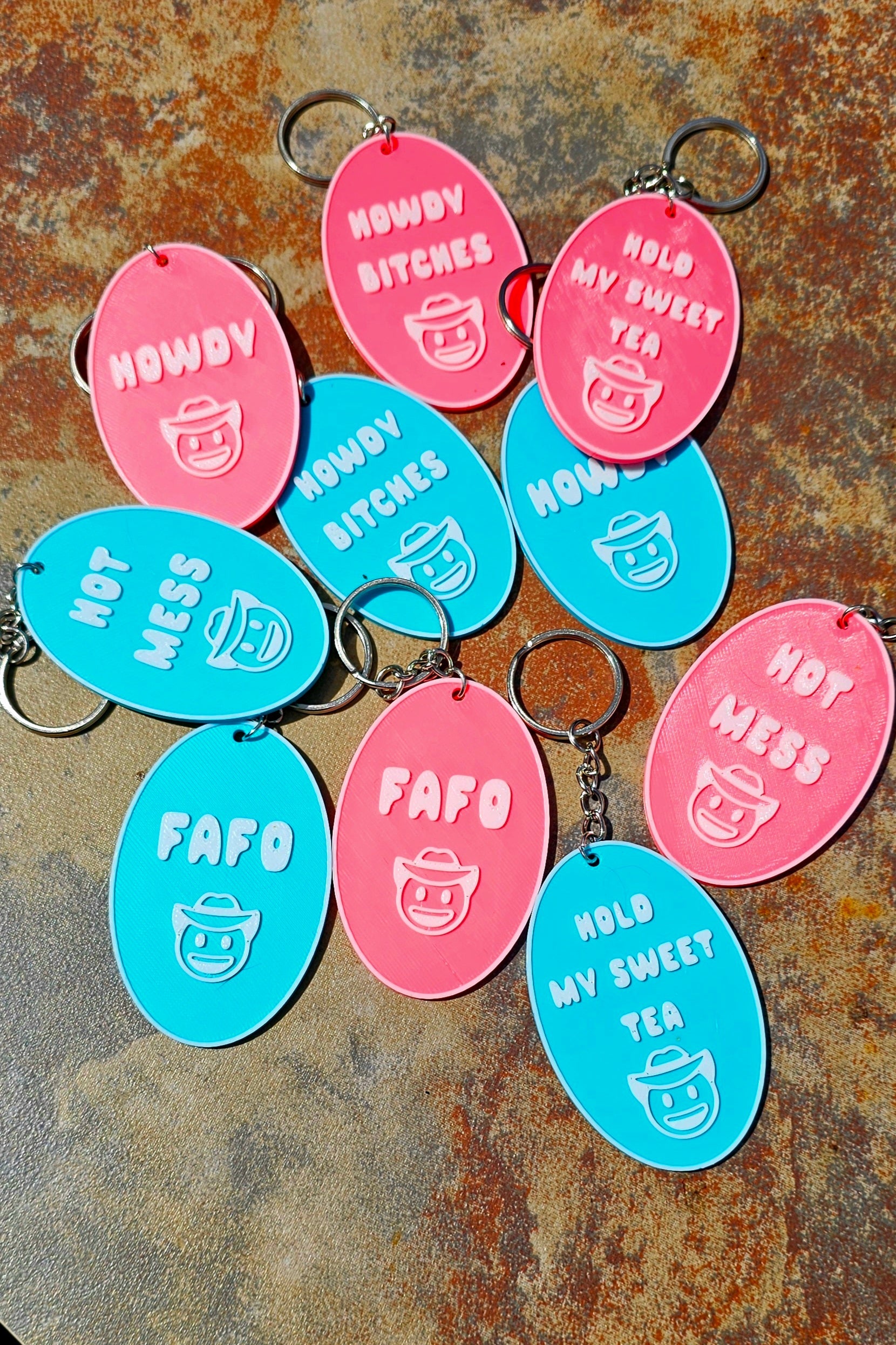 3D Printed Word Salad Keychain by Baha Ranch Western Wear