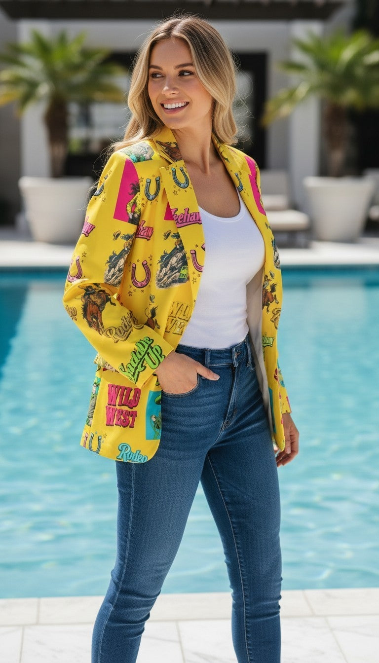 Baha Ranch The Last Roundup Blazer in Mustard by Baha Ranch Western Wear - product image 4