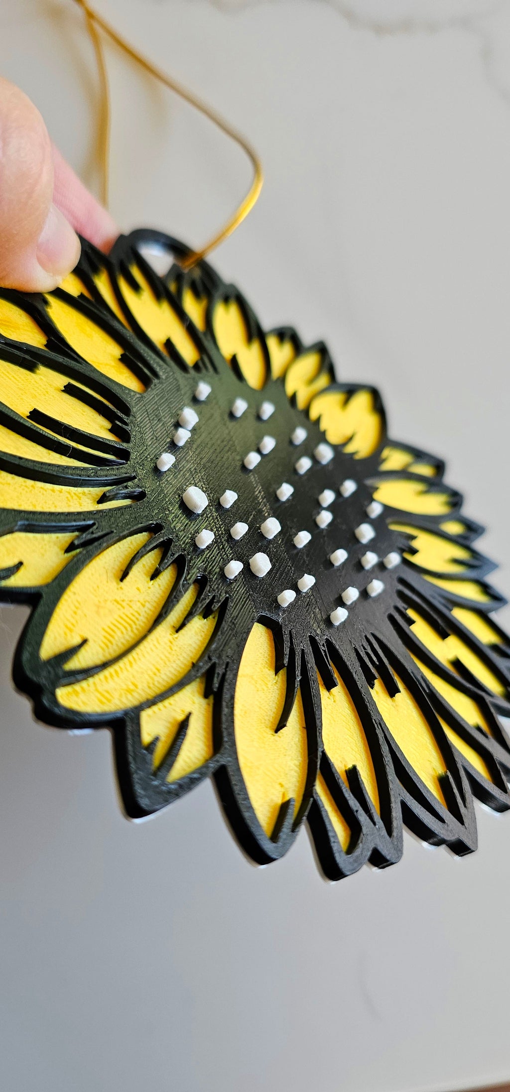 3D Print Ornament Sunflower Christmas Decoration Gift Made in America by Baha Ranch Western Wear - product image 2