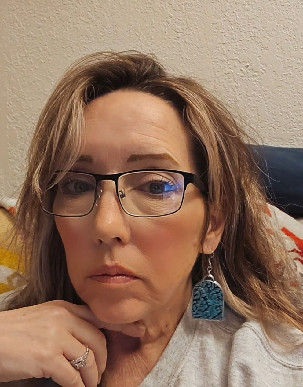 3D Print Western Tooled Turquoise Earrings Made in America by Baha Ranch Western Wear - product image 7