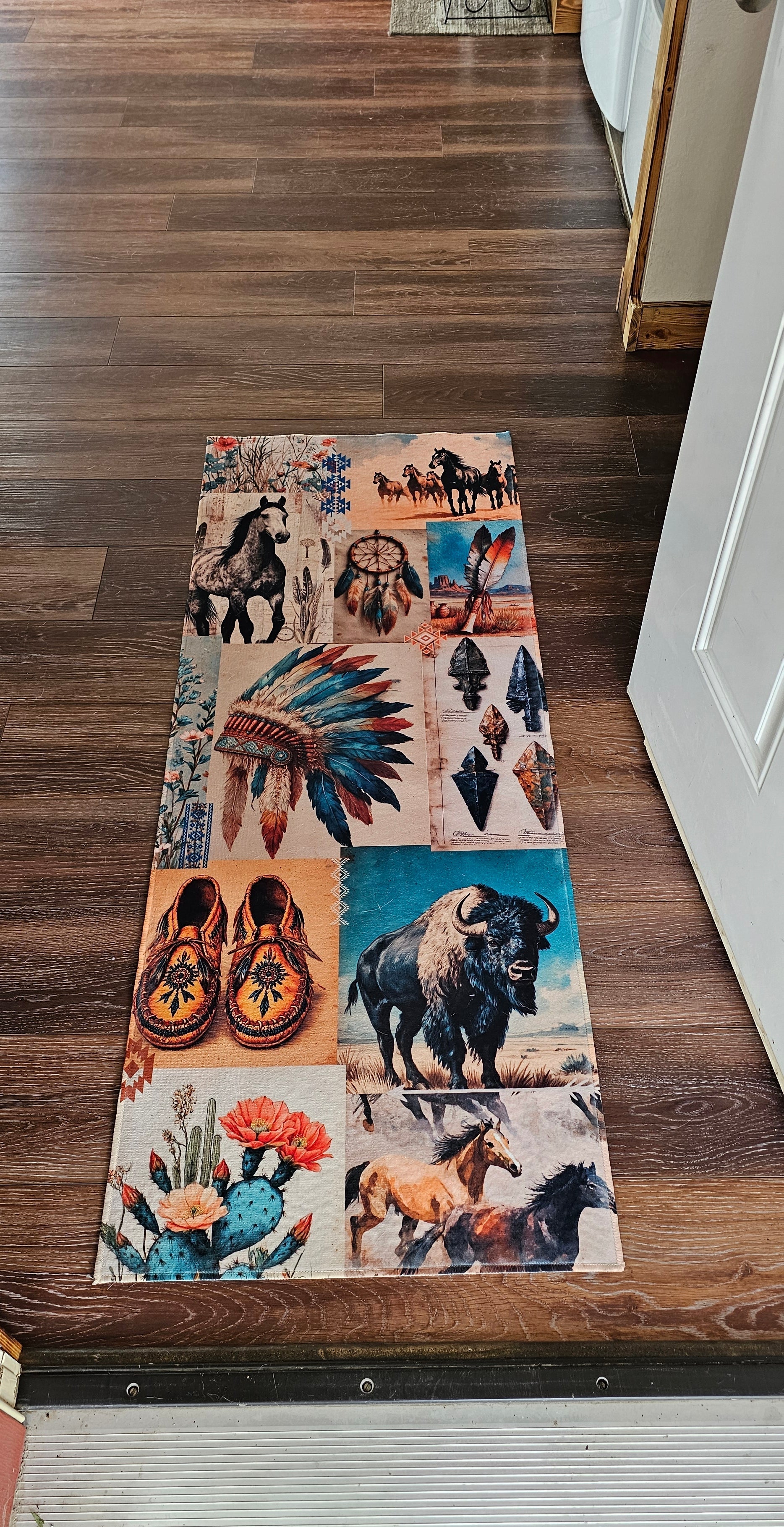 Baha Ranch Bohemian Southwest Floor Rug Runner Indoor 60" x 22" Made in America by Baha Ranch Western Wear