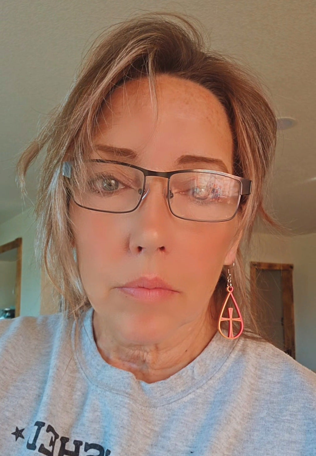 3D Print Christian Cross Faith Earrings Made in America by Baha Ranch Western Wear - product image 2