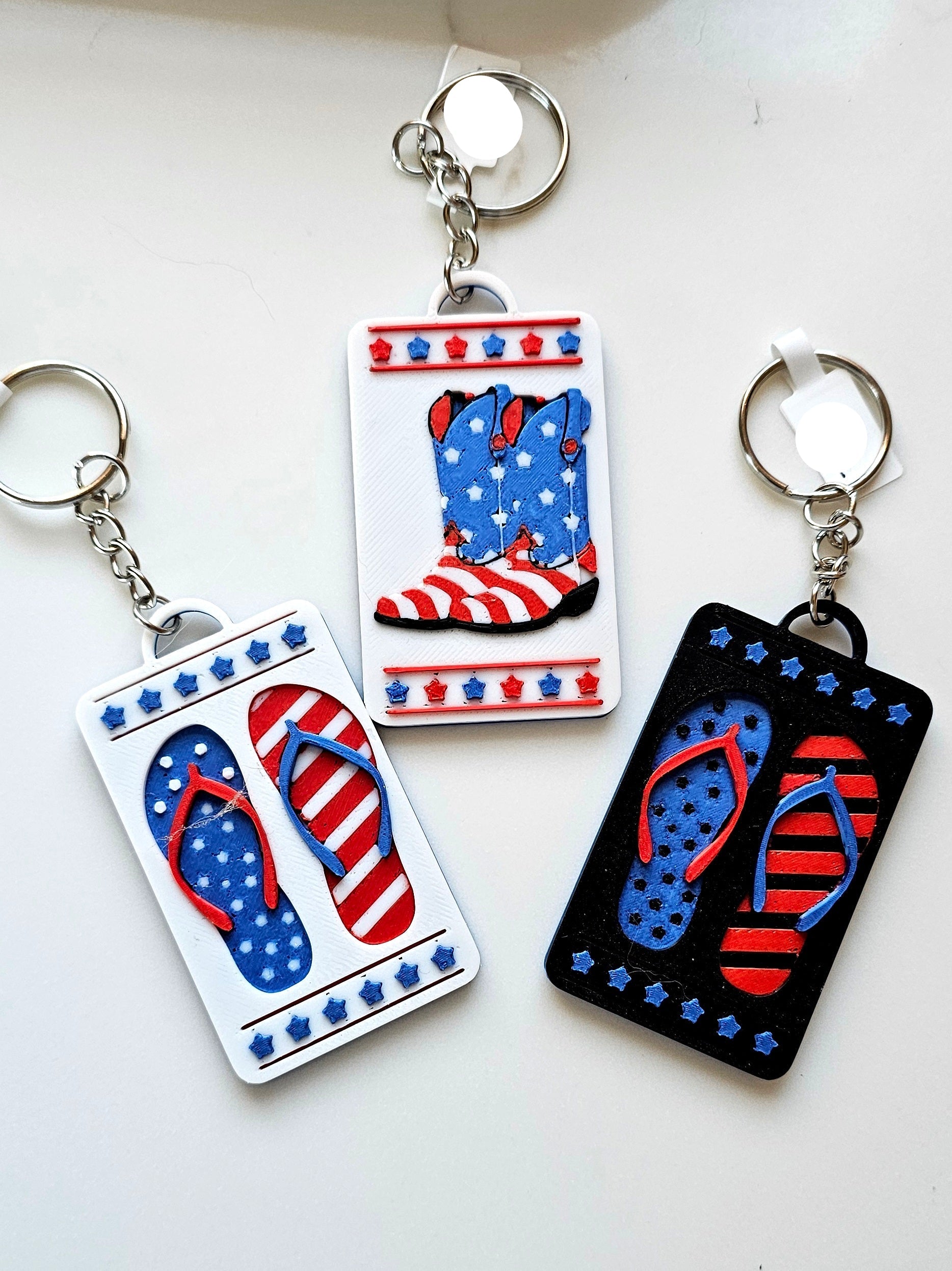 Patriotic Keychain - choice of styles - 3D Print USA - Made in America by Baha Ranch Western Wear - product image 2