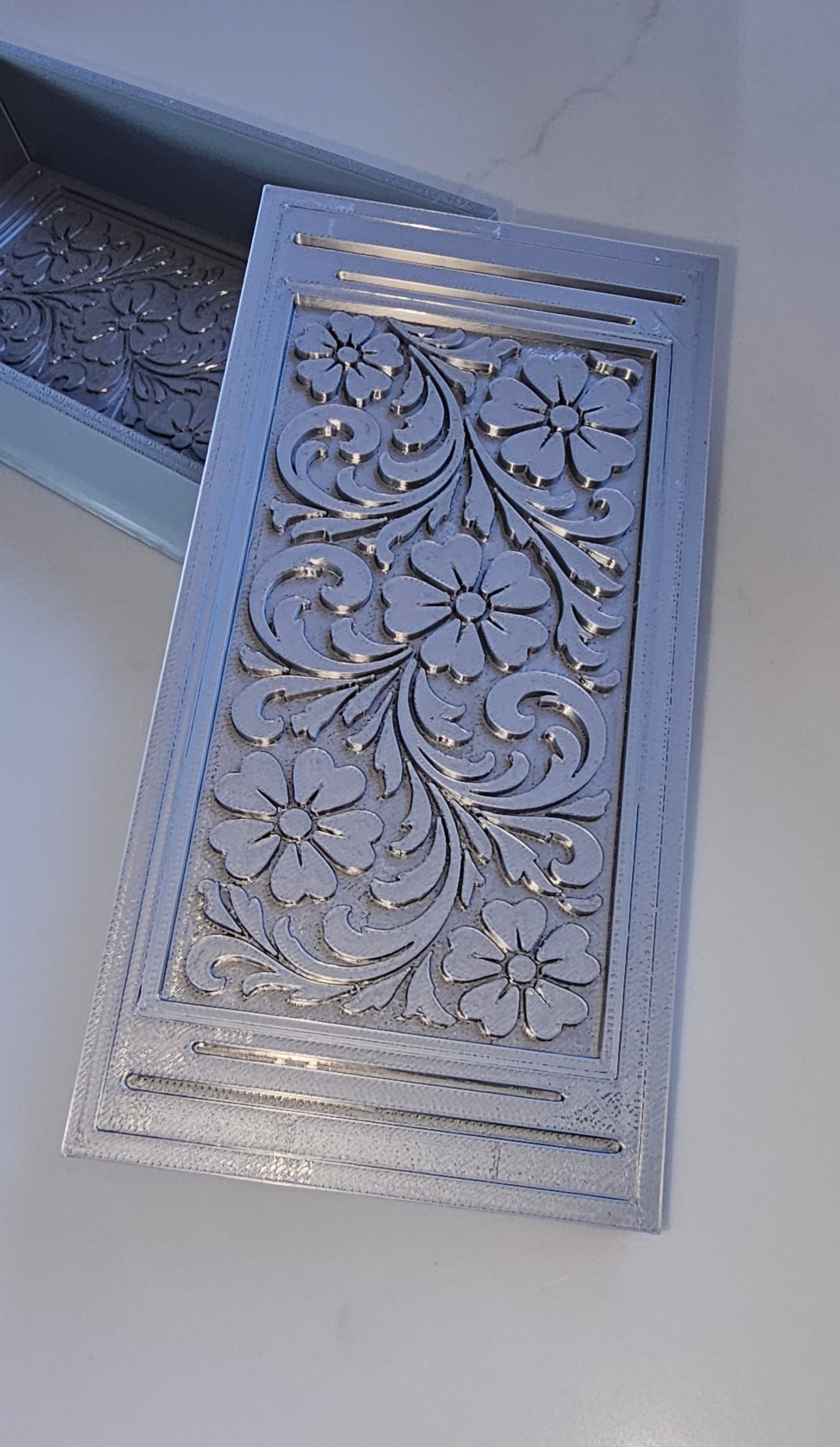 3d Print Silver Tooled Trinket Gift Box or Keychain or Wall Cross by Baha Ranch Western Wear - product image 8