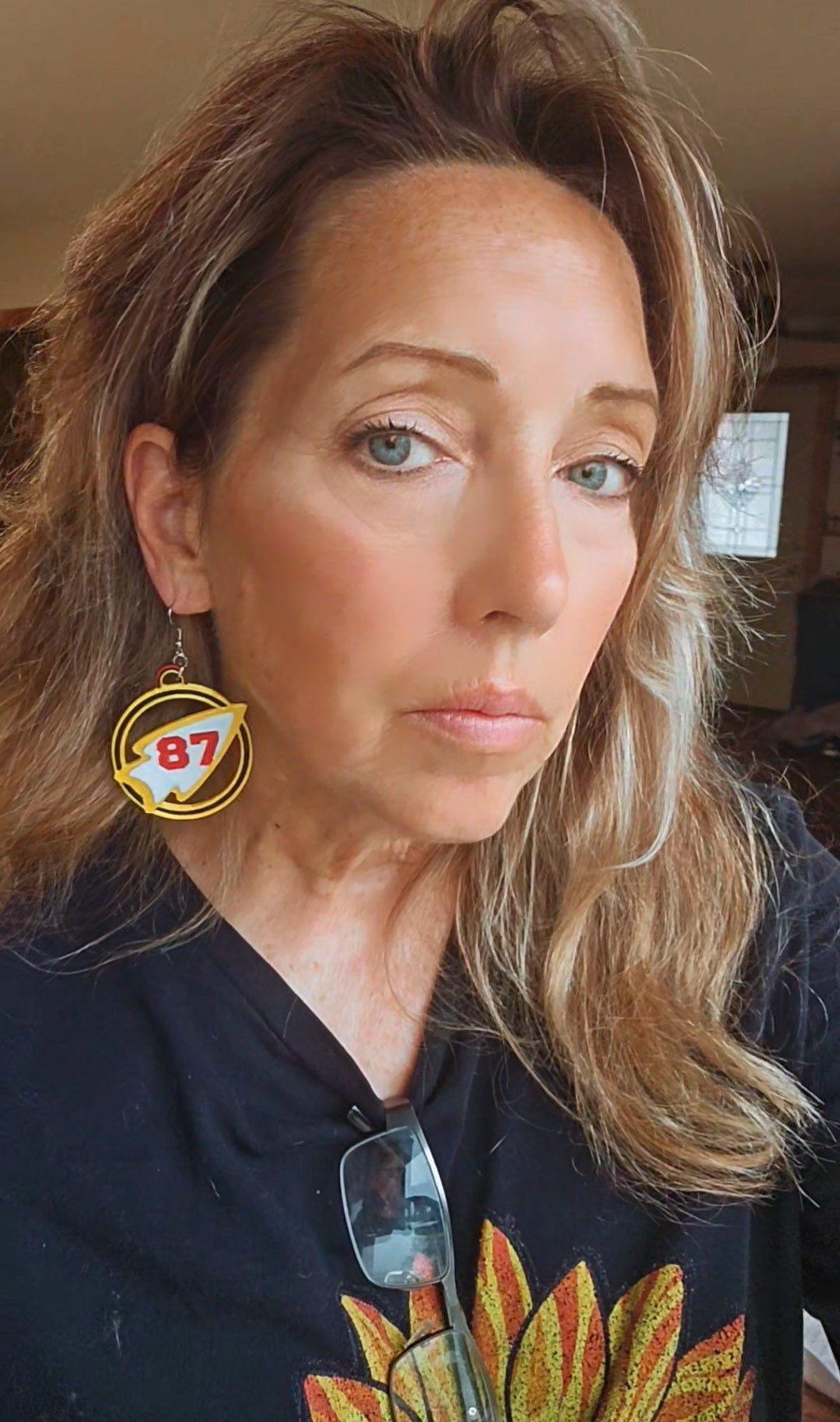 3D Print Kansas City Travis 87 Arrowhead Chiefs Earrings Kelce Made in America by Baha Ranch Western Wear - product image 2