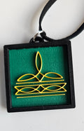 3D Print Picture Necklace on Deerskin Leather Western Bootstitch Made in America by Baha Ranch Western Wear - product image 3