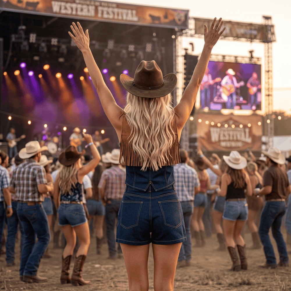 Giddy Up Cowgirl Fringe Vest Shorts Set Outfit by Baha Ranch Western Wear - product image 10