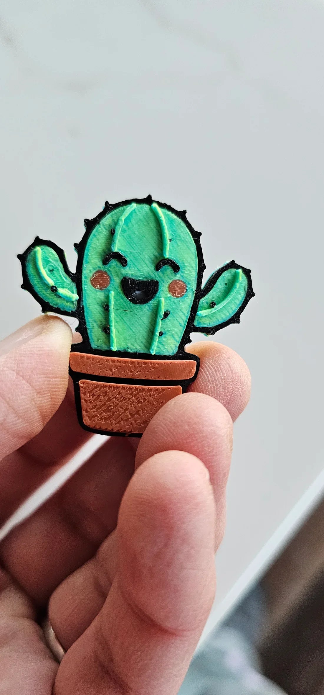3d Happy Cactus Hat Pin by Baha Ranch Western Wear
