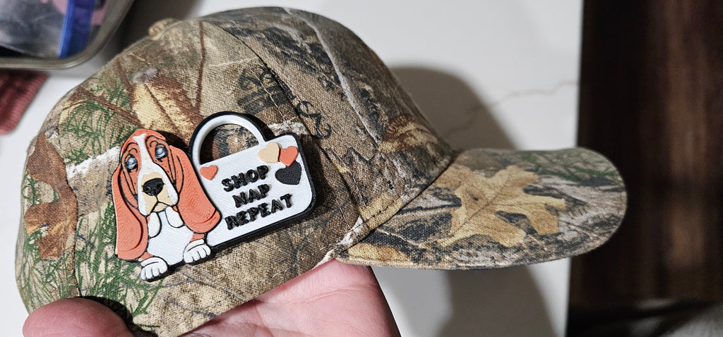 3d Print Basset Hound Cute Funny Shopping Hat Pin or Magnet by Baha Ranch Western Wear - product image 2