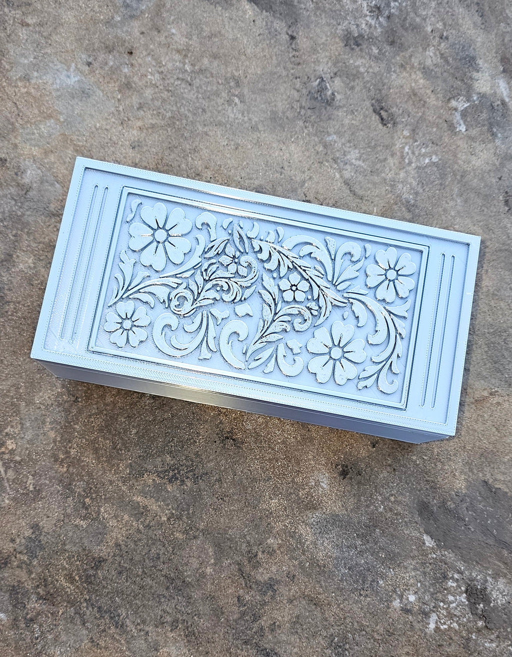 3d Print Silver Tooled Horse Trinket Gift Box with free horse keychain by Baha Ranch Western Wear - product image 7