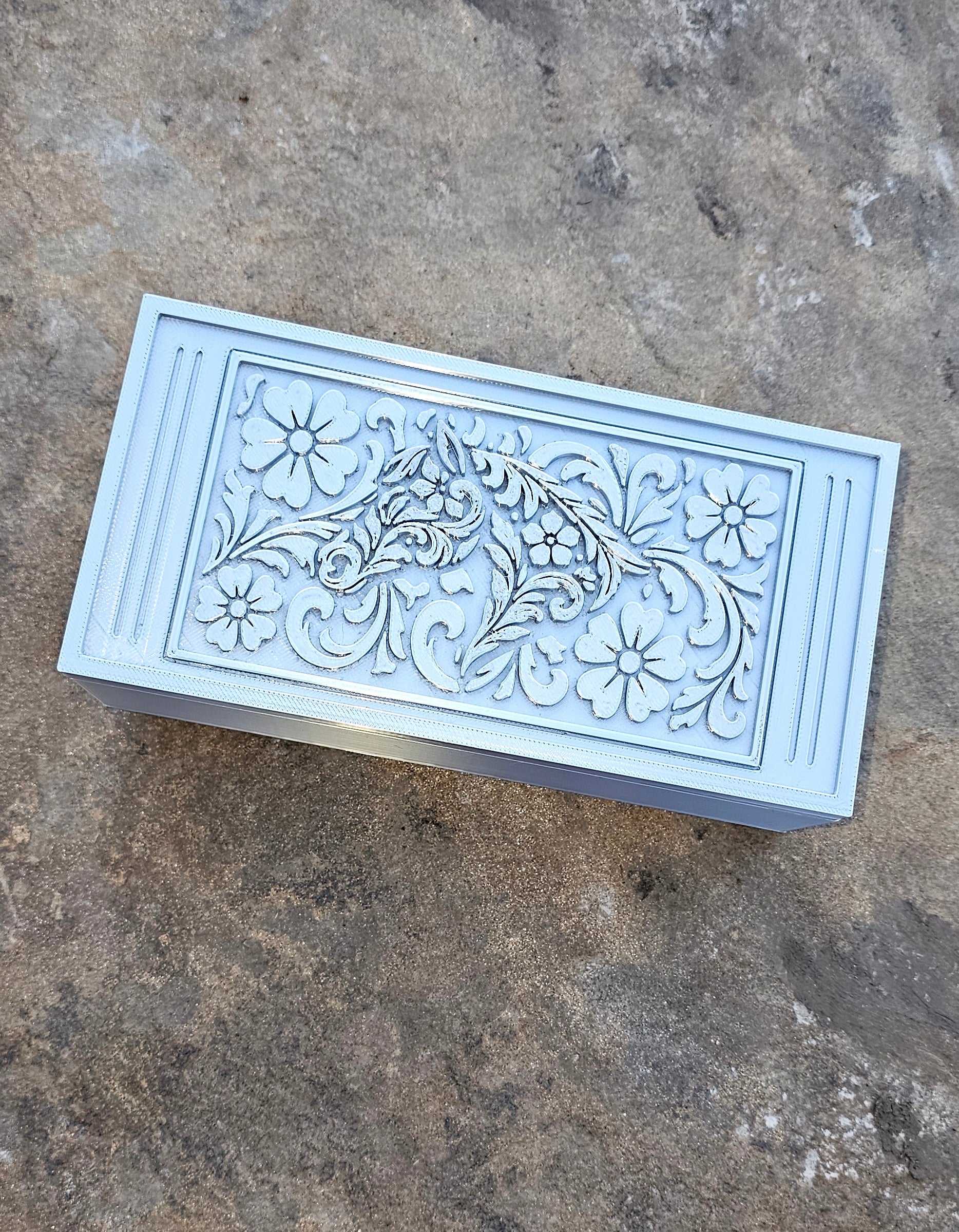 3d Print Silver Tooled Horse Trinket Gift Box with free horse keychain by Baha Ranch Western Wear - product image 7