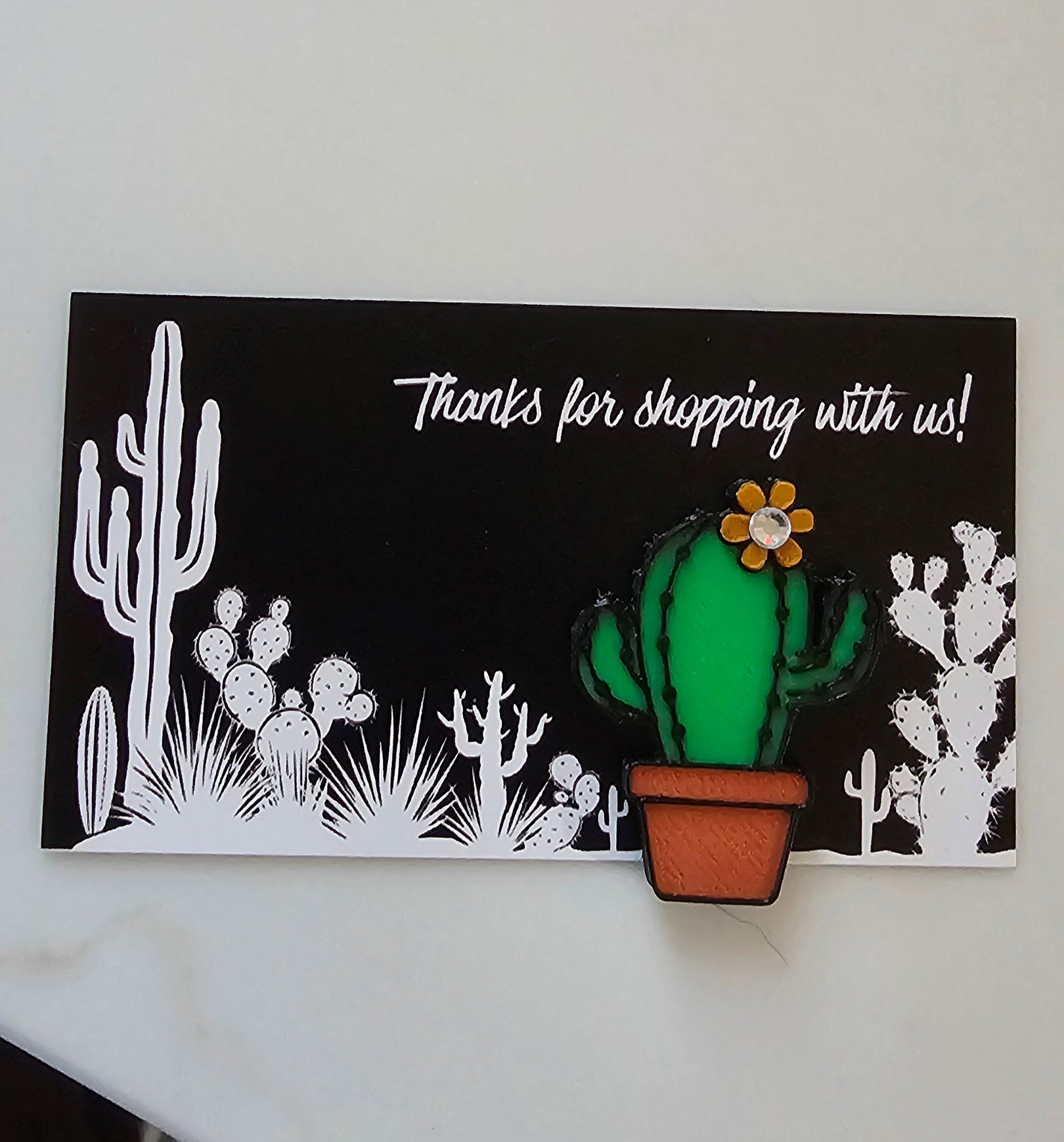 Bag of 25 -Boutique 3d Printed Pins or Magnets Package Inserts Cactus Made in America by Baha Ranch Western Wear -...