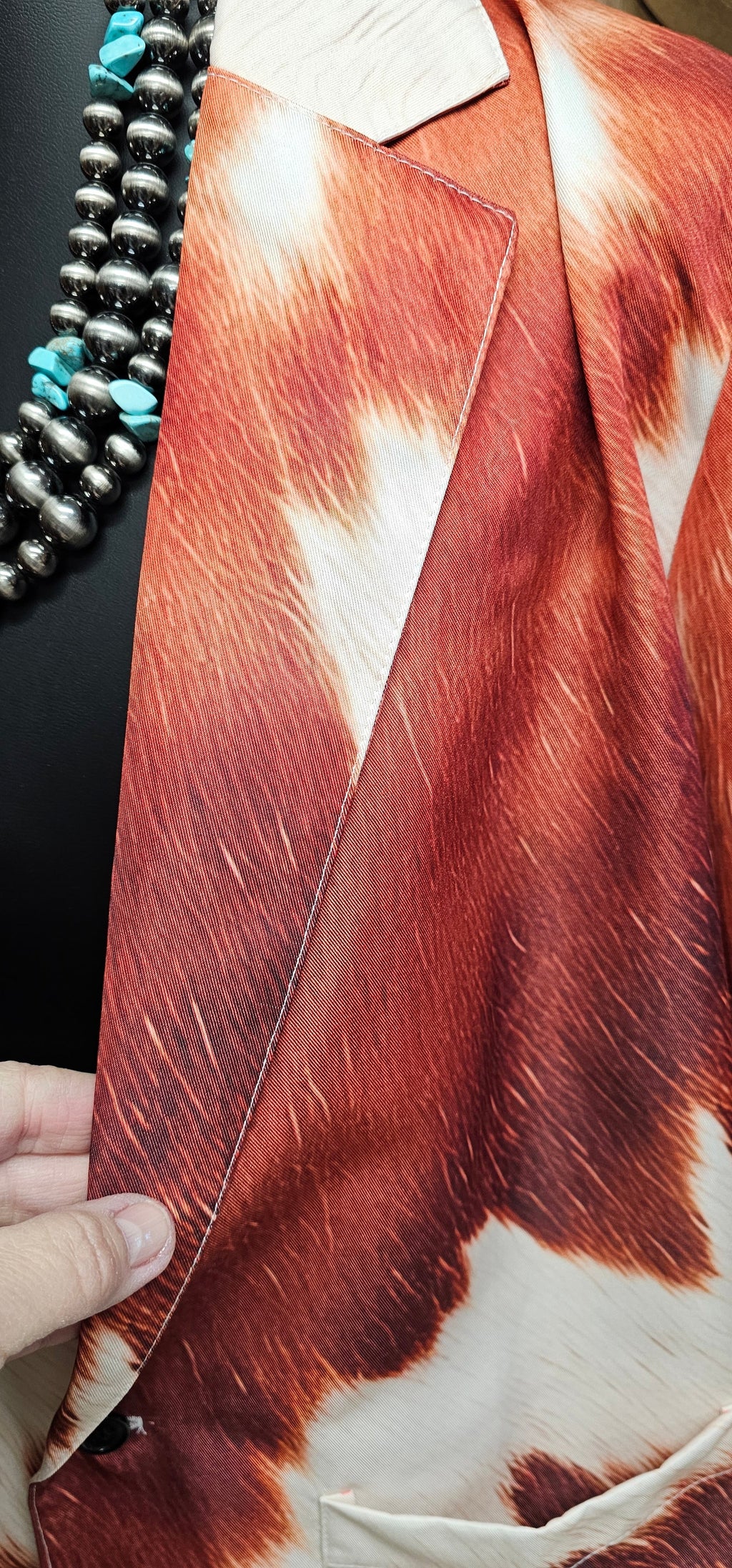 Baha Ranch Cowhide Print blazer by Baha Ranch Western Wear - product image 4