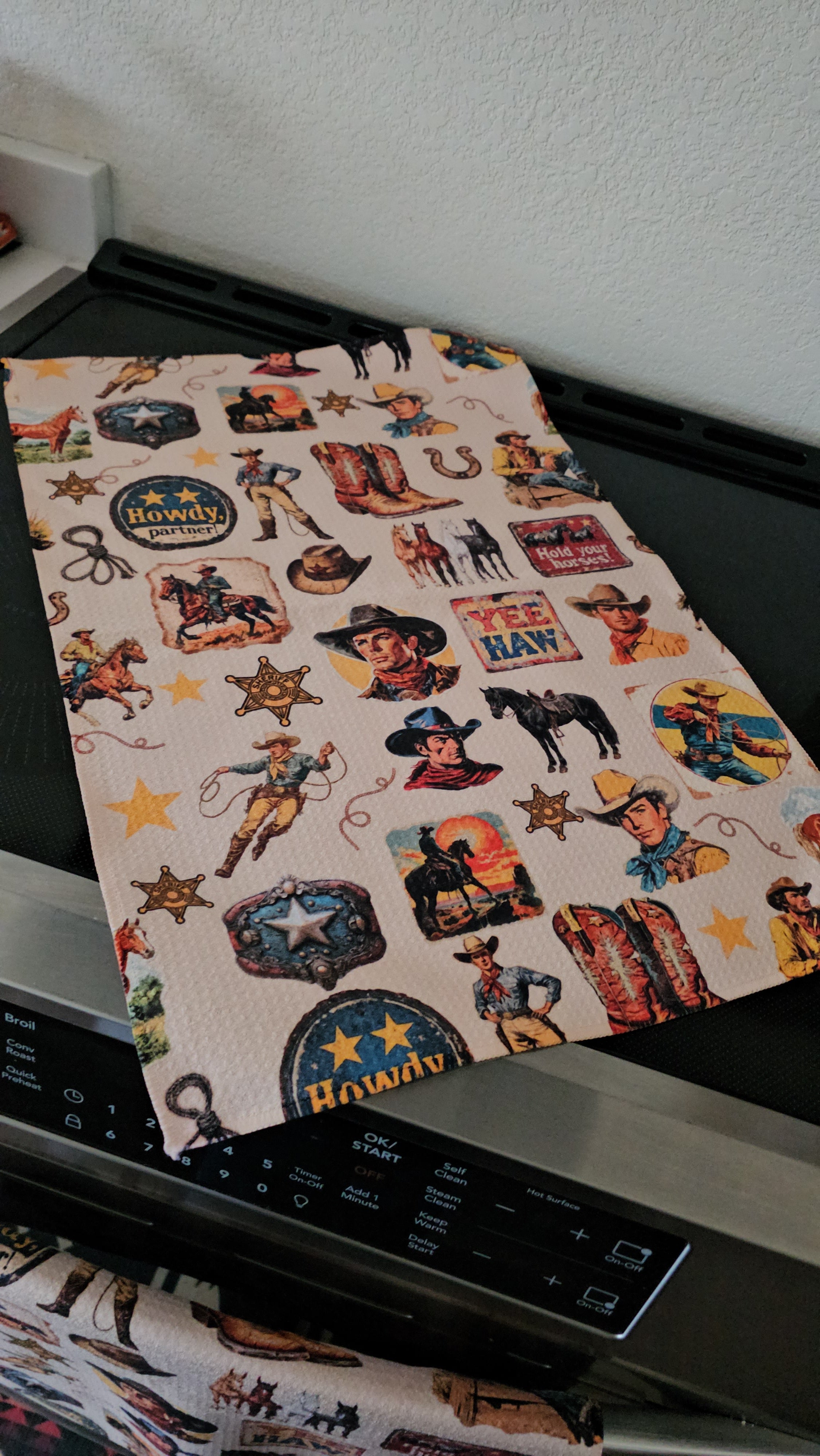 Baha Ranch Vintage Cowboy Set of 4 Kitchen Dish Towels Made in America by Baha Ranch Western Wear - product image 6