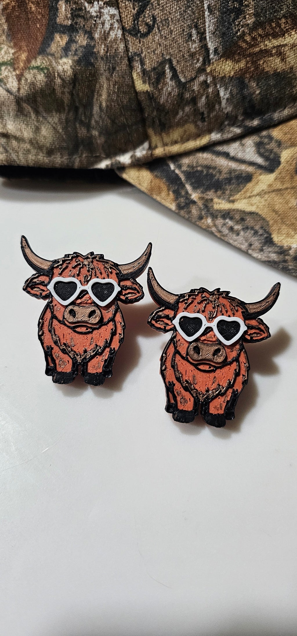 Bag of 25 -Boutique 3d Printed Package Inserts Cool Highland Brown Cow Made in America by Baha Ranch Western Wear -...