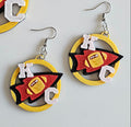 3D Print Chiefs Earrings Keychain Red Kingdom Kansas City KC Football by Baha Ranch Western Wear - product image 6