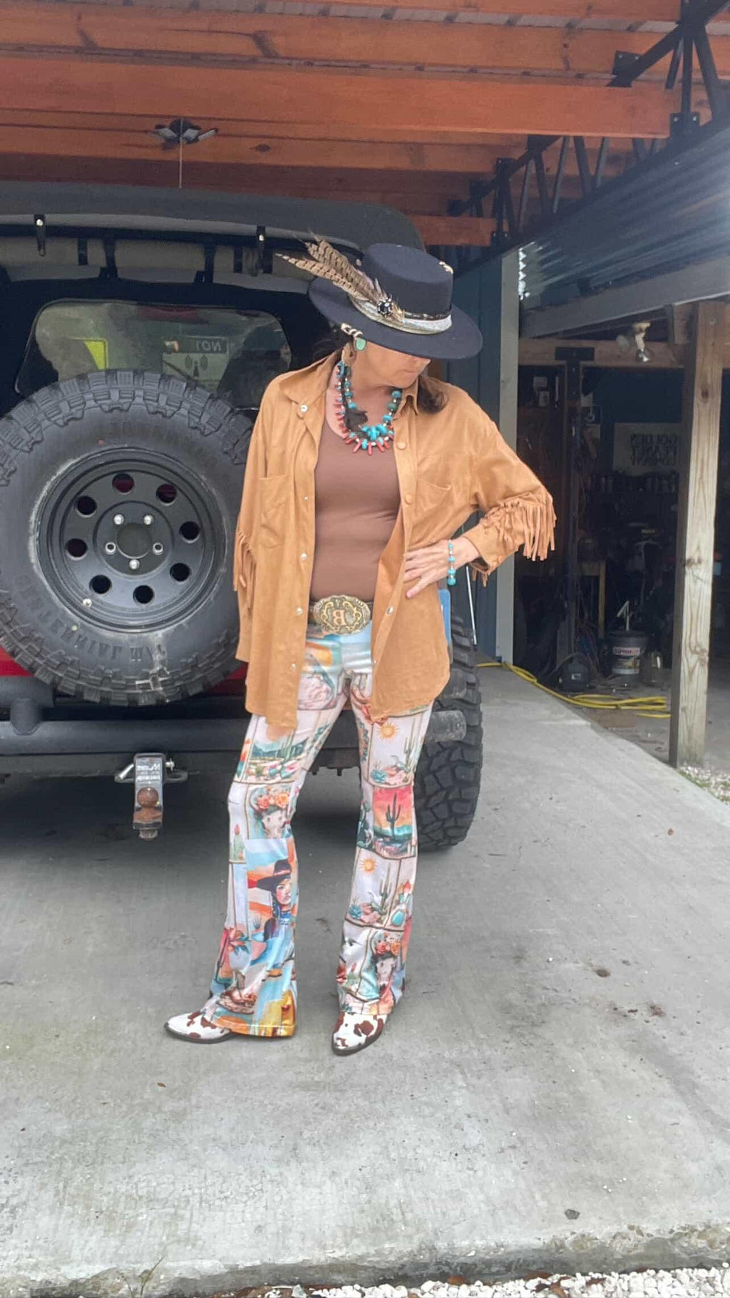 Baha Ranch Colores de Mexico Flare Pants Pictures of the Southwest by Baha Ranch Western Wear - product image 7