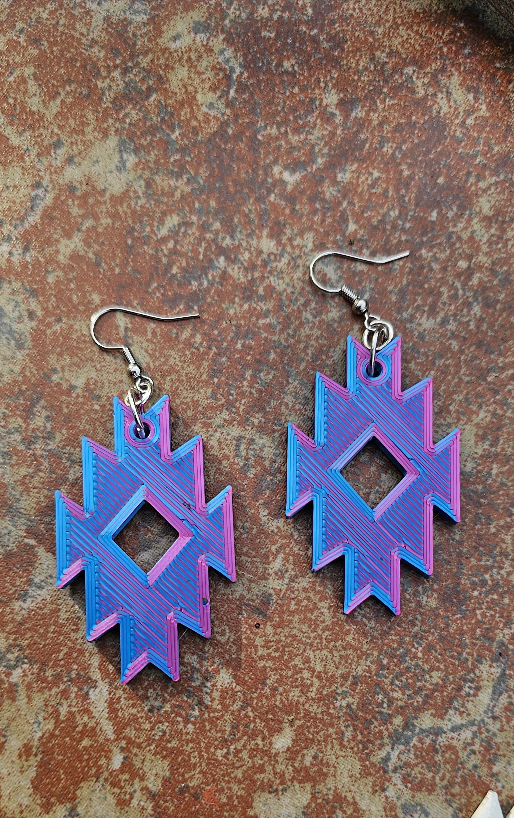 3D Print Southwestern Aztec Boho Earrings Choice of Colors Made in America by Baha Ranch Western Wear - product image 4