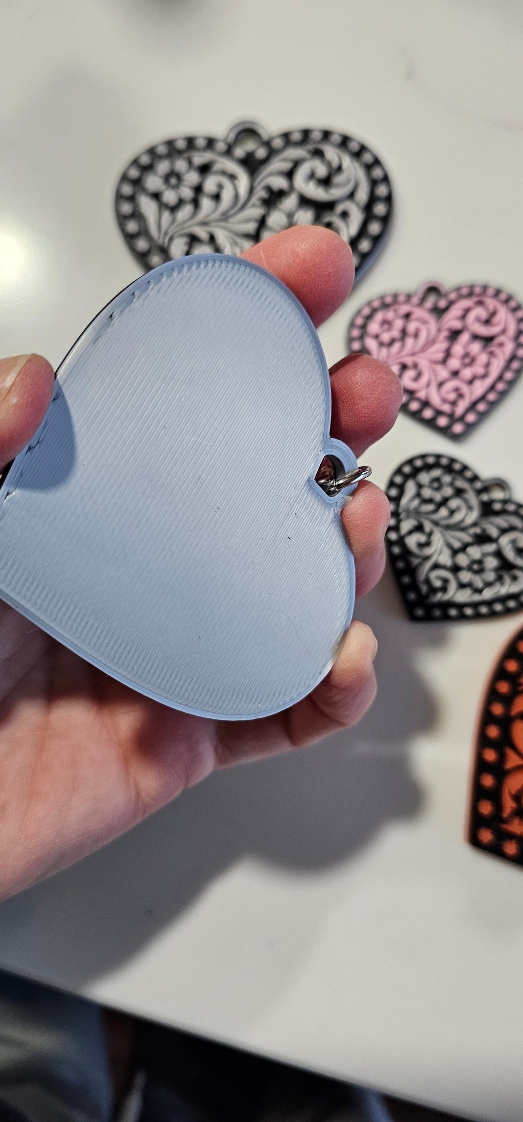 3d Printed Tooled Cowboy Cowgirl Heart Keychain or Purse Charm by Baha Ranch Western Wear - product image 8