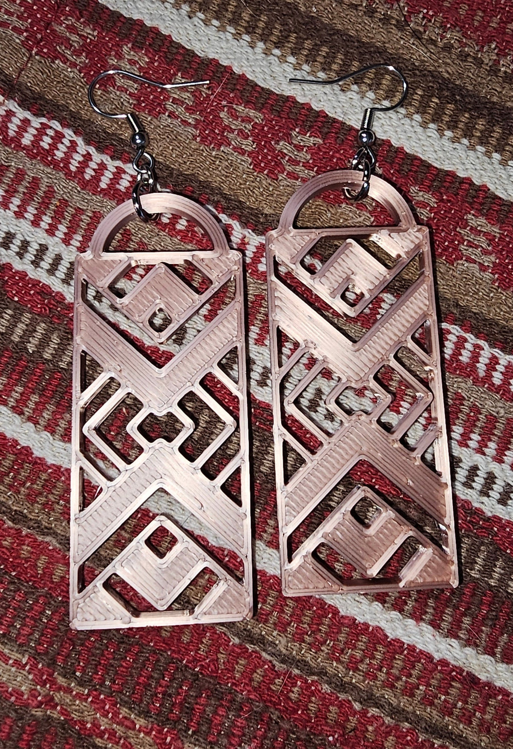 3D Print Southwest Aztec Western Earrings Made in America choice of colors by Baha Ranch Western Wear - product image 4