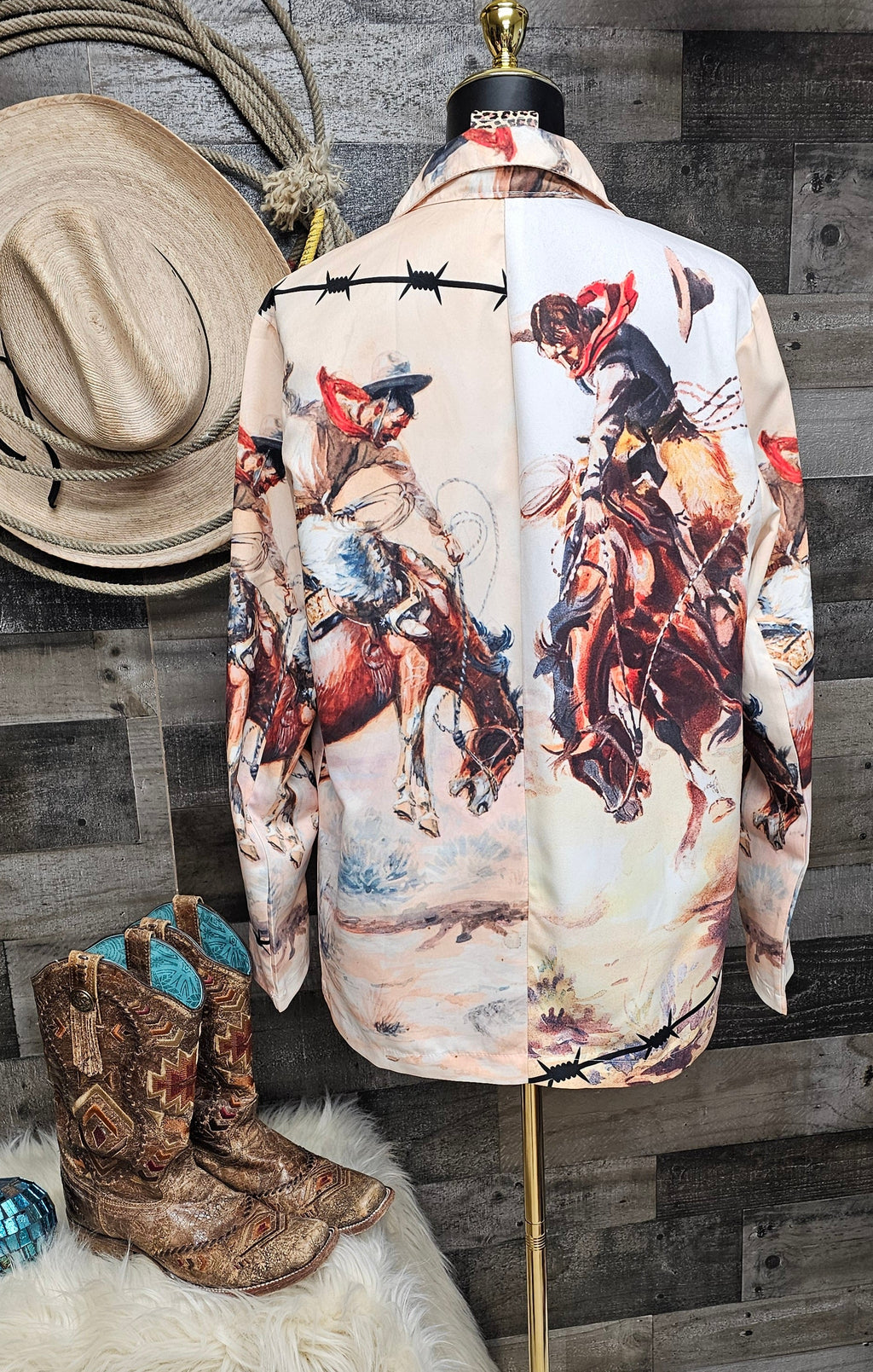 Baha Ranch Yeehaw Cowboy Vintage Western Retro Blazer by Baha Ranch Western Wear - product image 3